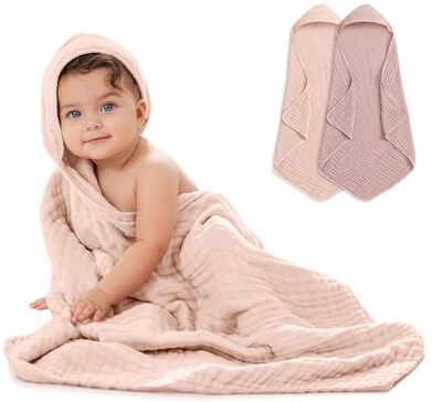 Hooded Baby Towel, 6 Layer 100% Muslin Cotton by Comfy Cubs