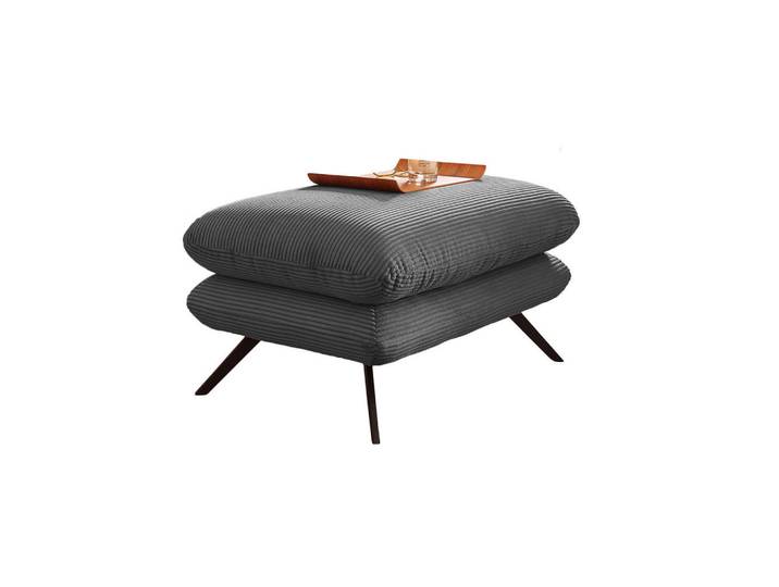 Kawola Hockerbank Charme Grau Cord, Textil, Rechteckig, 120x45x70 cm, Wohnzimmer, Sessel, Hocker, Sitzhocker