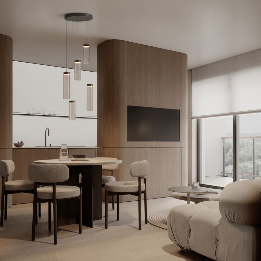 Lyora Design hanglamp Brielle antraciet met mokka glas 5-lichts