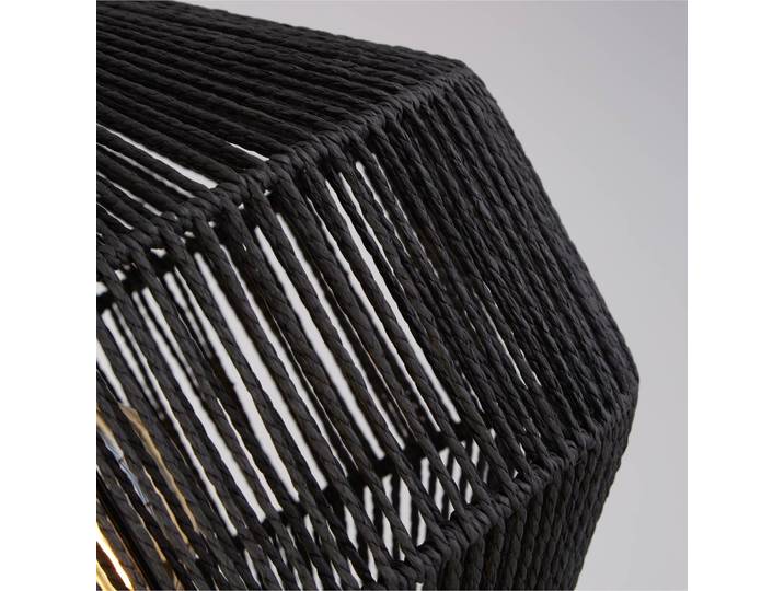 Searchlight Stehlampe Wicker, schwarz, für Wohn- / Esszimmer, Metall, Modern