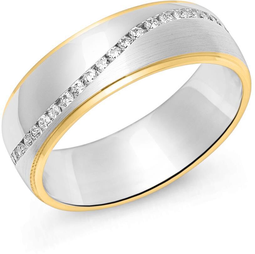 Unique Partnerringe aus Sterlingsilber, teilvergoldet silber-gold