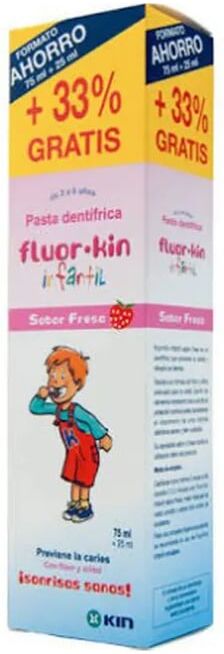 Kin FLUOR INFANTIL PASTA 100ml Morango