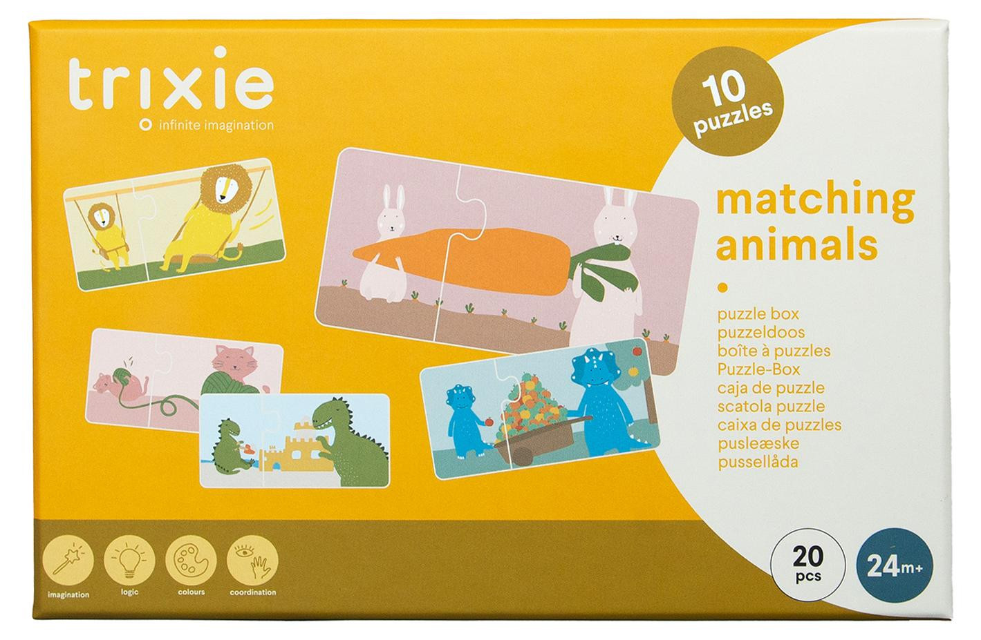 Trixie Puzzel speelgoed: leerzame duo-puzzels om dieren te koppelen voor kinderen