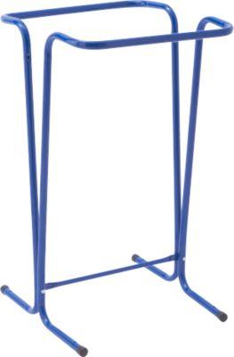 Müllsackträger Mottez, für Müllsäcke mit Volumen 100/110 l, stationär, B 450 x T 460 x H 750 mm, Stahlrohr lackiert, blau