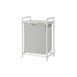 Wäschekorb   ¦ creme ¦ Stoff,Metall,Holzwerkstoff ¦ Maße (cm): B: 50 H: 72