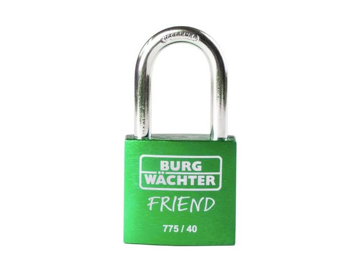 Burg Wächter Zylinder-Vorhangschloss 775 40 35 Aluminium Green 7.7 × 4 × 0.4 cm