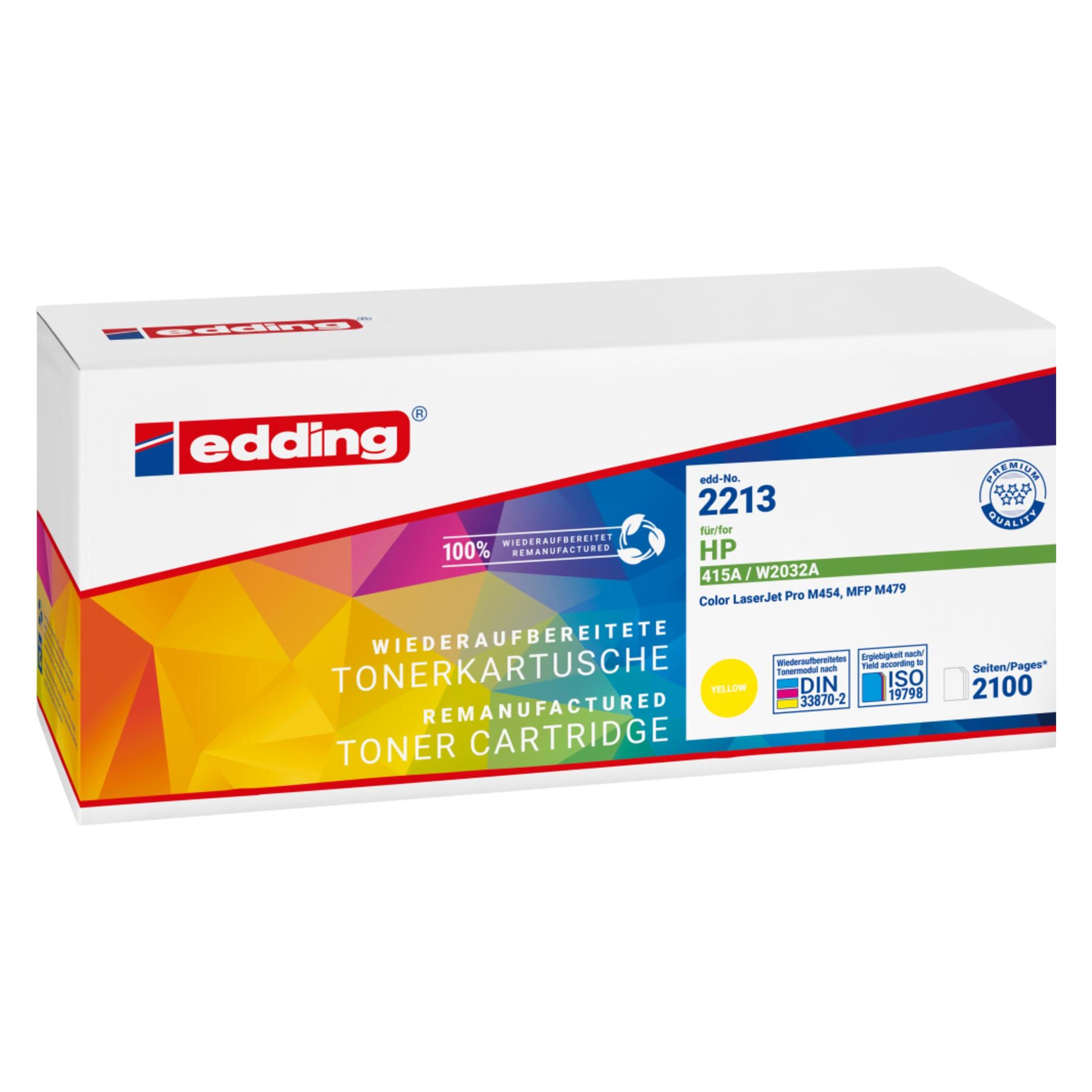 Edding EDD-2213 gelb Toner ersetzt HP 415A (W2032A) (Y) (18-2213)
