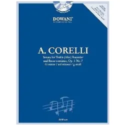 Sonate g-Moll op.5,7 (+CD) für Altblockflöte und Bc, Fachbücher von Arcangelo Corelli