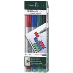 FABER-CASTELL Multimark 1514 F non-permanent Folienstifte-Set 0.6 mm Mehrfarbig