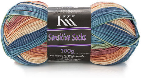 KKK Sockenwolle Sensitive Socks Color "Pastell" – für Wollallergiker