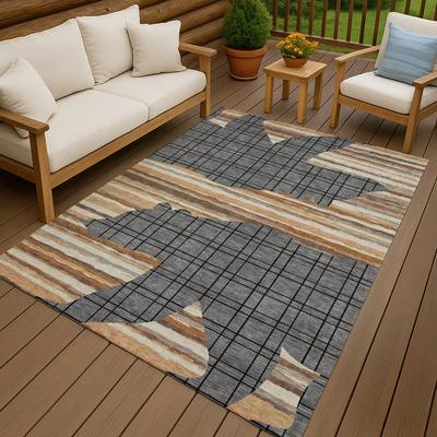 Addison Rugs Machine Washable Indoor/ Outdoor Aurora Bear Chantille Rug