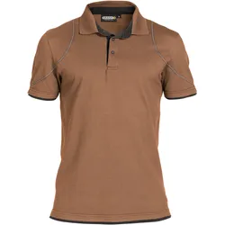DASSY® Orbital Poloshirt - lehmbraun/anthrazitgrau - L
