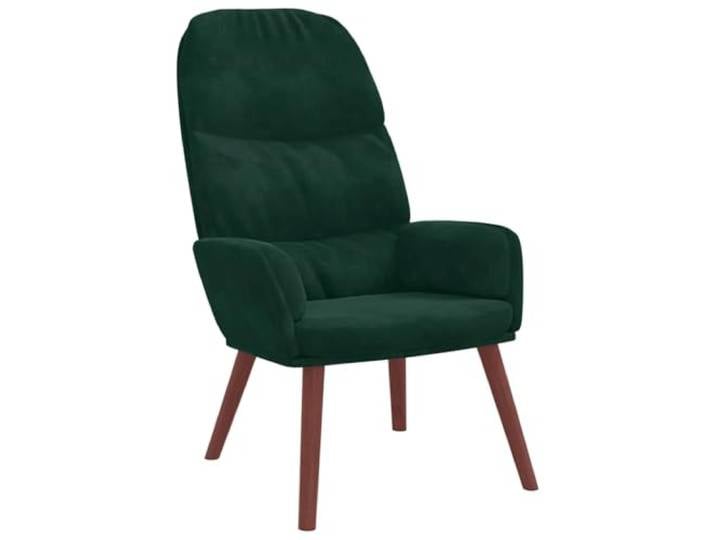HAQWRDQSG Relaxsessel Dunkelgrün Samt Polstersessel Loungesessel Bequemer Samt-Ohrensessel in Dunkelgrün mit Holzbeinen, ideal für gemütliche Stunden im Wohnzimmer oder Schlafzimmer.
