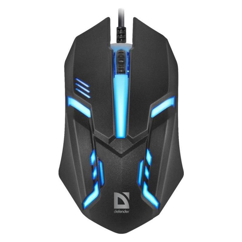 Defender MAUS CYBER MB-560L SCHWARZ 7 FARBEN 1200DPI 3P (Kabelgebunden) (52560)