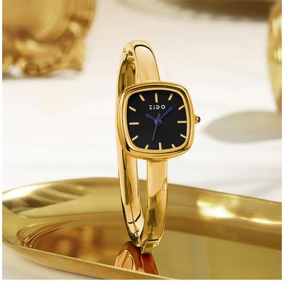 Fusion Finds Elegant Women's Bracelet Watch With Square Dial Quartz Watch Fashion Jewelry Wristwatch gold Blac