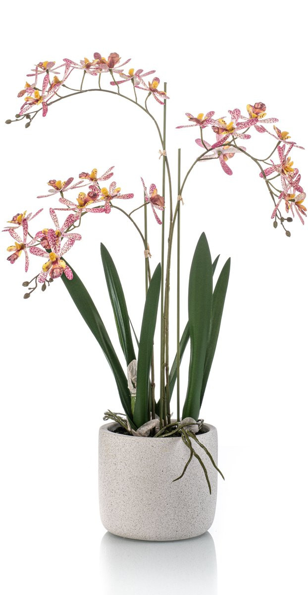 Emerald Kunstplant Orchidee in pot roze - 56 cm