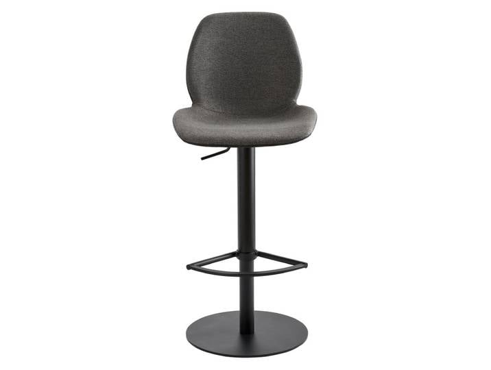Barhocker MYMARCO Drehgestell schwarz Stoffbezug anthrazitschwarz