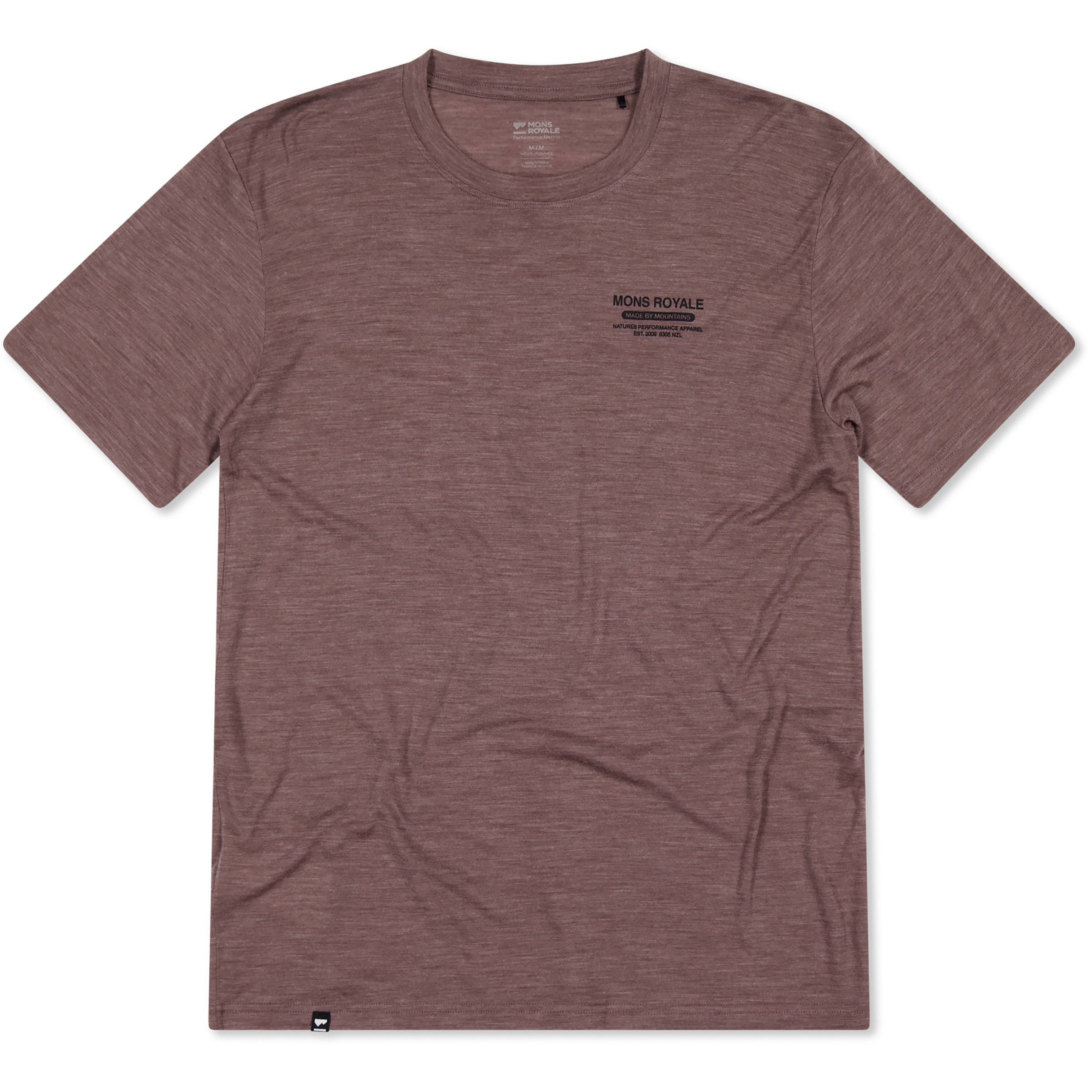 Mons Royale Zephyr Merino Tencel Herren T-Shirts braun Größe XL Trekking Schnell trocknend Merinowolle | Lyocell (Tencel)