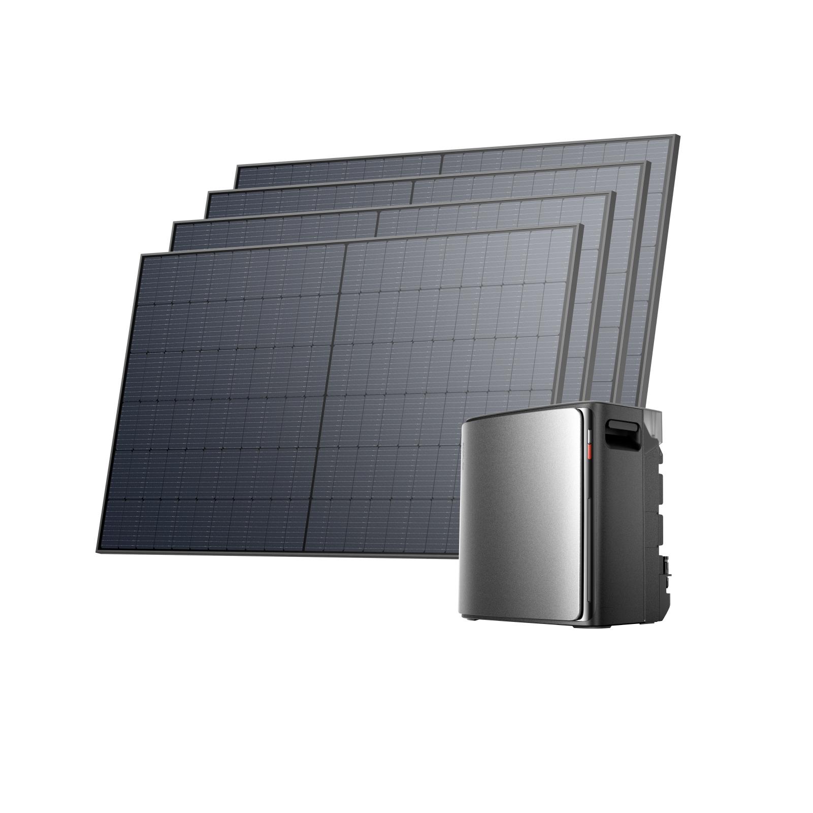 EF EcoFlow STREAM Ultra X Balkonkraftwerk mit Speicher, 3,84 kWh Speicher für Balkonkraftwerk, 4 × 500W Solarpanel