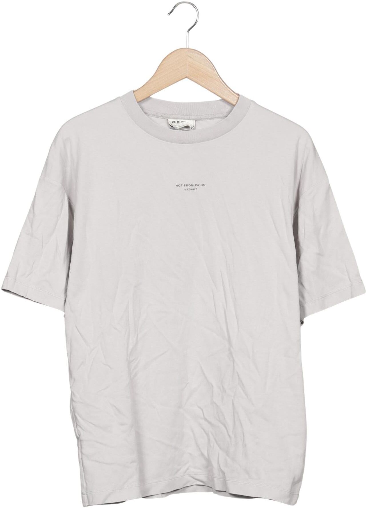Drole de Monsieur Herren T-Shirt, Grau, Gr. M, Baumwolle - Second Hand