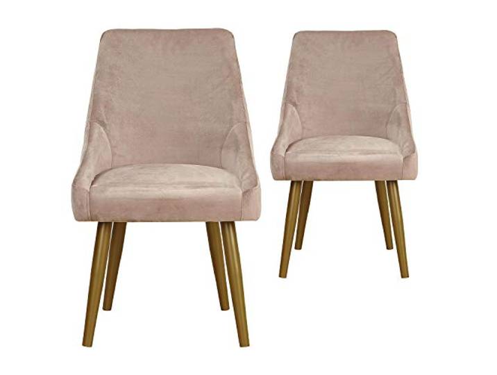 Menzzo Lot de 2 Fauteuils Fokora Velours Taupe
