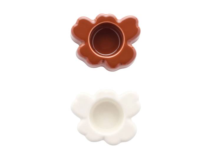 Marimekko Photophore Unikko 3x10 cm 2 pièces White-châtaignier
