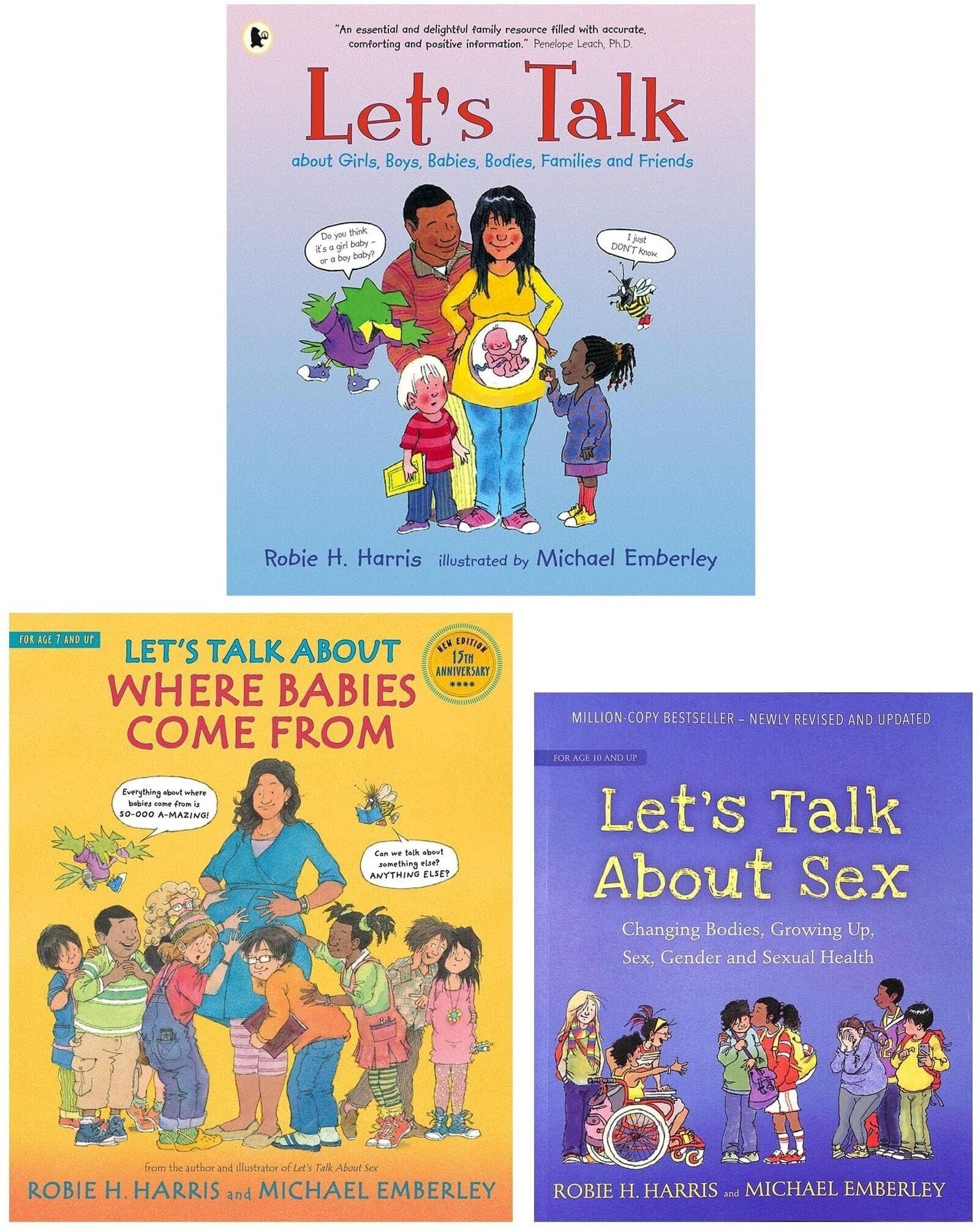 Walker Books Lets Talk Series By Robie H. Harris And Michael Emberley 3 Books Collection Set