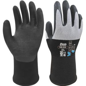 Wonder-Grip Arbeitshandschuhe WG-555 Duo, Nitril-Beschichtung, grau, Größe 9 / L, 12 Paar