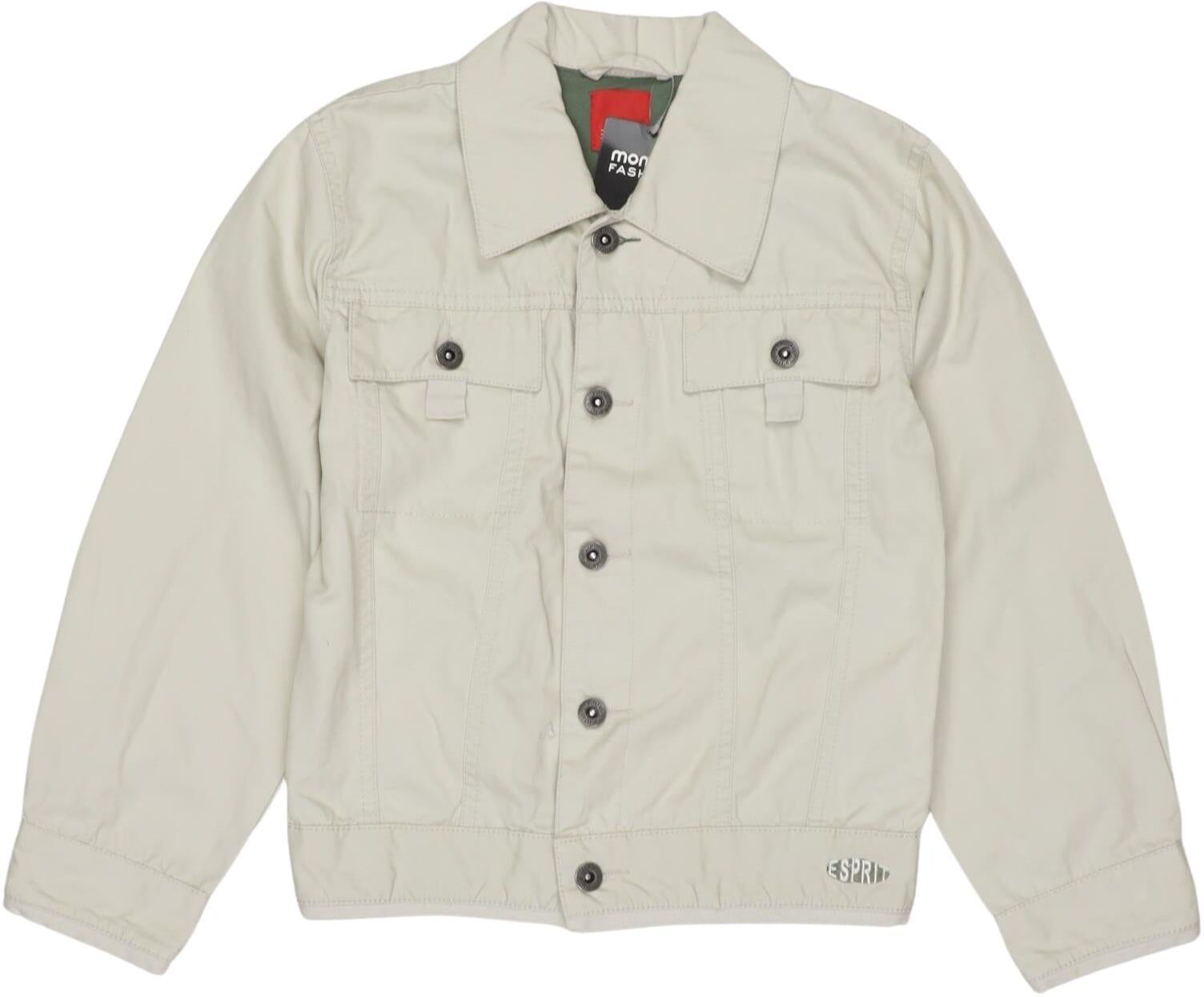 Esprit Mädchen Jacke oder Mantel, Beige, Gr. EU 128, Baumwolle - Second Hand
