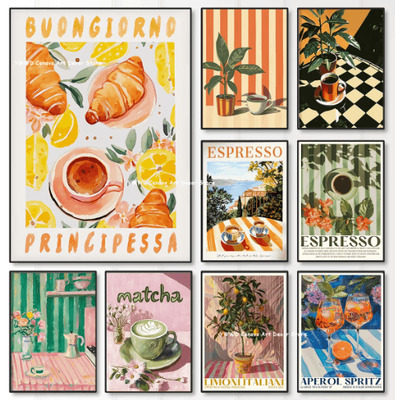 Buongiorno Espresso Canvas Wall Art Modern Coffee Kitchen Decor Print 25 40x60cm No Frame