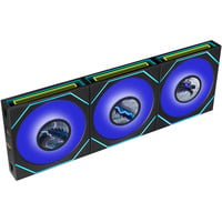 UNI FAN SL-INF LCD FLEX 120 Wireless, Gehäuselüfter schwarz, 3er Pack mit LCD FLEX Receiver, 120 mm