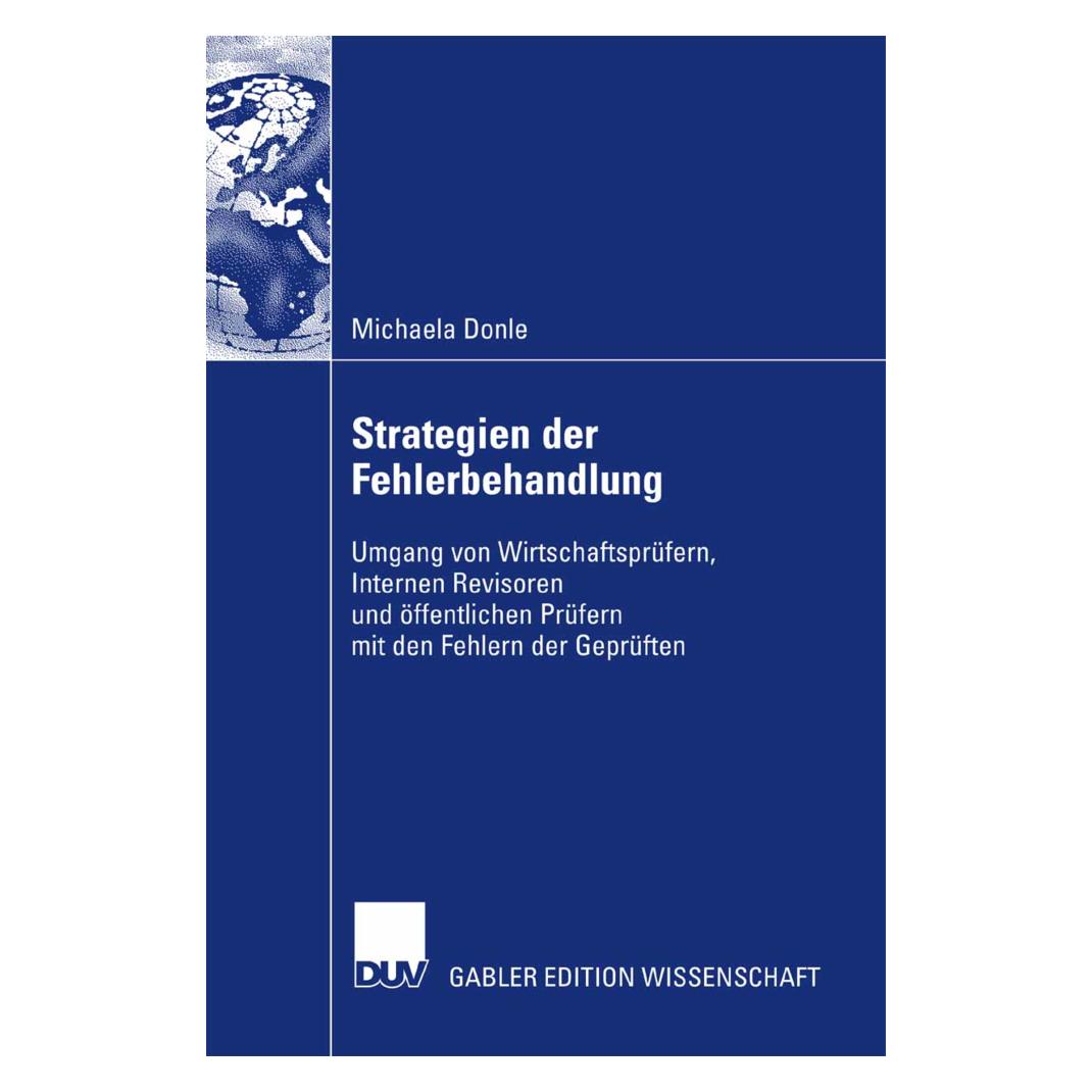 DUV Strategien der Fehlerbehandlung (Deutsch, Softcover, Michaela Donle) (8324069)