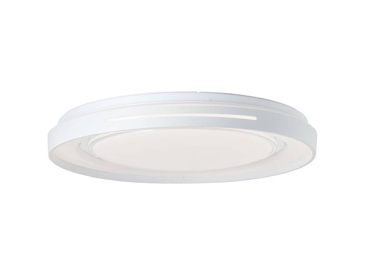 BRILLIANT LED Deckenleuchte Barty , weiß (weiß, chromfarben), 1, Ø 48,5cm H: 6,5cm, 1 Stk., Leuchten, dimmbar- mit Fernbedienung - mit Nachtlichtfunktion, LED Deckenleuchte