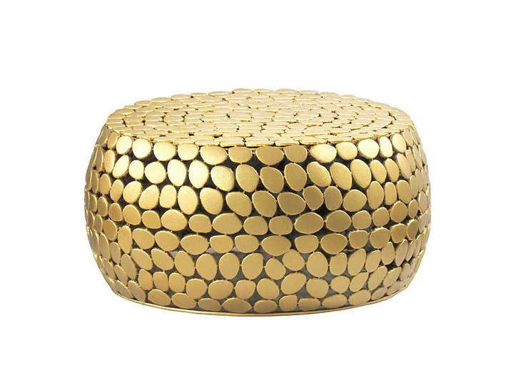 Livetastic Couchtisch, Gold, Metall, rund, rund, 66x32x66 cm, Wohnzimmer, Wohnzimmertische, Couchtische