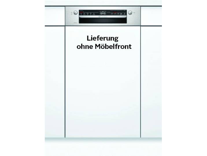 BOSCH teilintegrierbarer Geschirrspüler SPI2IKS10E , Energieeffizienz: F, silber (edelstahl), B:44,8cm H:81,5cm T:57,3cm, Geschirrspüler, Mit 2 Sprüharmen im Oberkorb & automatischer Startzeit, teilintegrierbarer Geschirrspüler