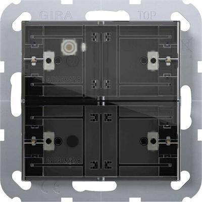 Gira System 55 Tastsensor, KNX, Unterputz, 2f, mit Busankopplung, mit LED-Anzeige, mit Raumthermostat, 501200