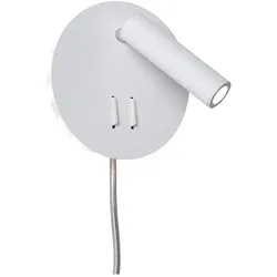 Paulmann LED Wand-Leseleuchte TABARI, 4W Spot + 1.2W indirekt, 2 Schalter, verstellbar, Weiß / Chrom PAUL-78918