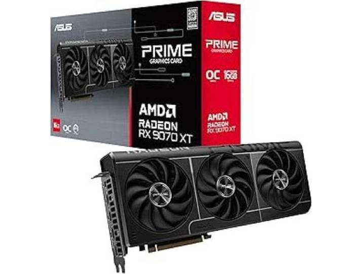 ASUS Prime Radeon RX 9070 XT grafische kaart, zwart
