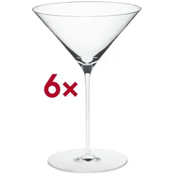 Rona Martiniglas Martini 28 Leandros 340 ml ungeeicht 6 Stück transparent, 19 cm