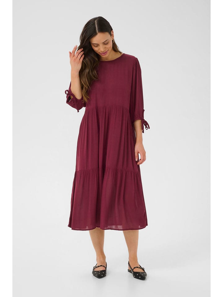 Cream Kleid in Bordeaux - 40