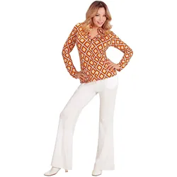 Widmann 70er Bluse Rauten (M, S)