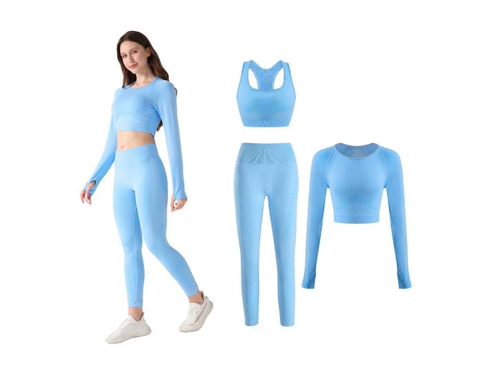 Sport Set Damen 3-teilig Grösse M blau