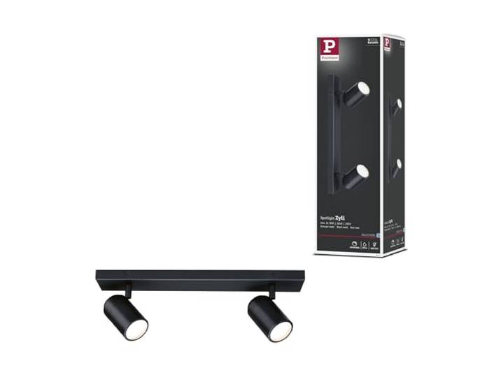 Paulmann 66775 Spotlight Zyli IP44 GU10 230V max. 2x10W dimmbar Schwarz matt