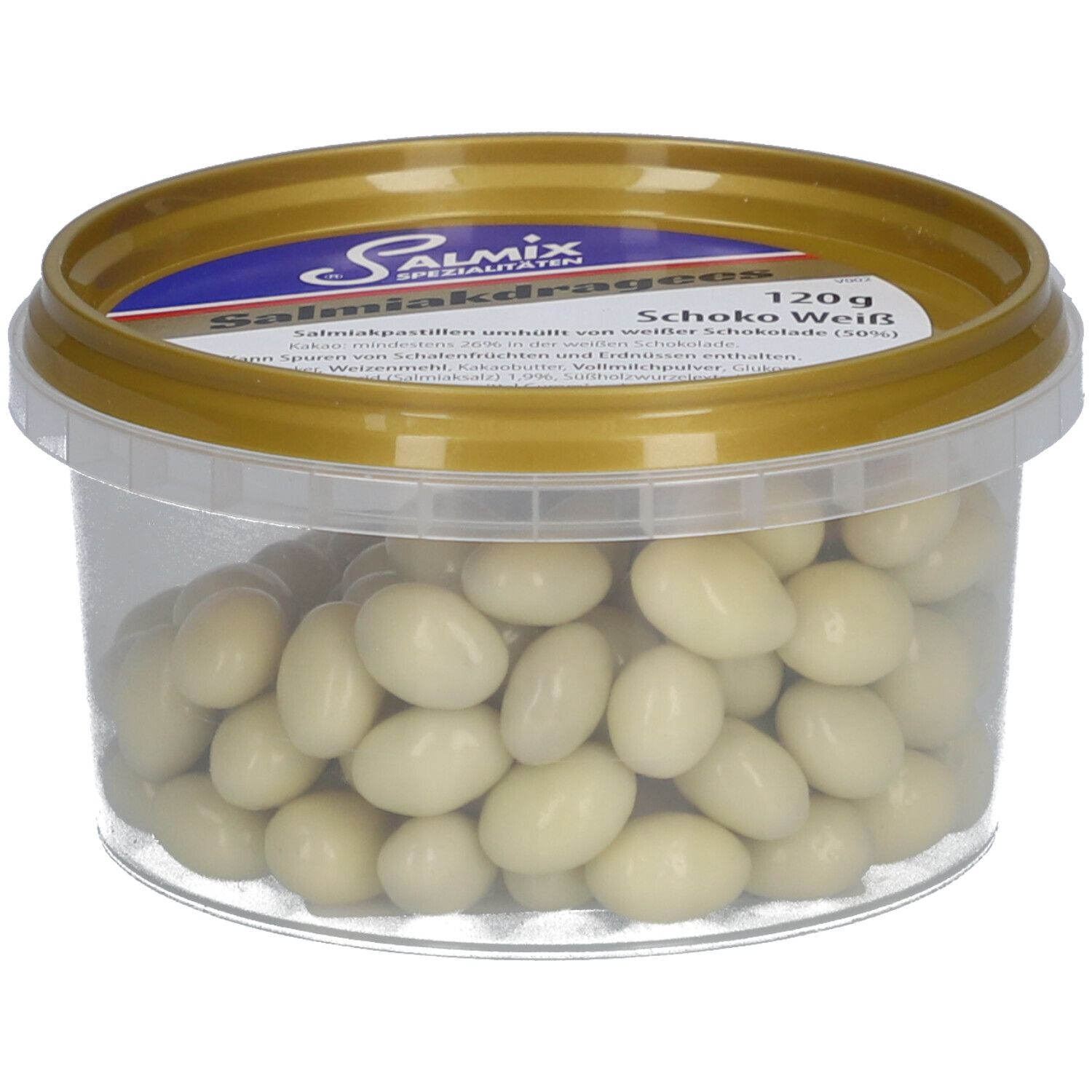 Salmix Salmiakdragees Schoko weiß 120 g Dragees