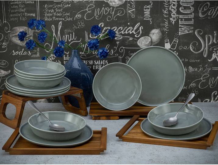 Service de vaisselle Chef Collection 25 x 30 x 29cm Gris/Gris