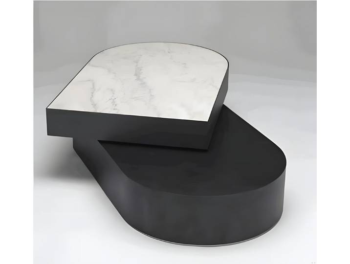 JVmoebel Couchtisch Schwarz-Weißer Couchtisch Wohnzimmertische Luxuriöser Sofatisch, Made in Europa