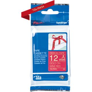 Brother TZE-RW34 Laminiertes Tape 12mm weinrot