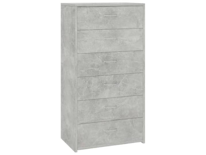 Kaorsrow Sideboard Betongrau Kommode mit 6 Schubladen 50x34x96 cm Schlankes Raumwunder für Schlafzimmer und Flur: 6 Schubladen bieten viel Platz auf kompakter Stellfläche.