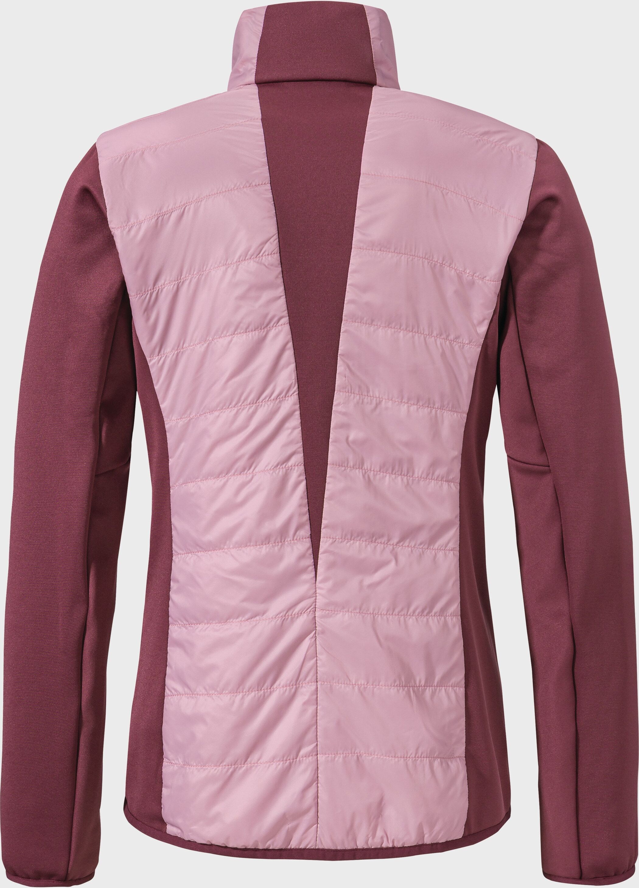 Fleecejacke SCHÖFFEL "Hiking Hybrid Jk Style Cascata WMS", Damen, Gr. 40, pink (3465, pink), Oberstoff: 100% Nylon. Futter: 100% Polyester. Wattierung: 100% Polyester, regular fit, hoch geschlossener Ausschnitt, Jacken Fleecejacke 3465, pink 40