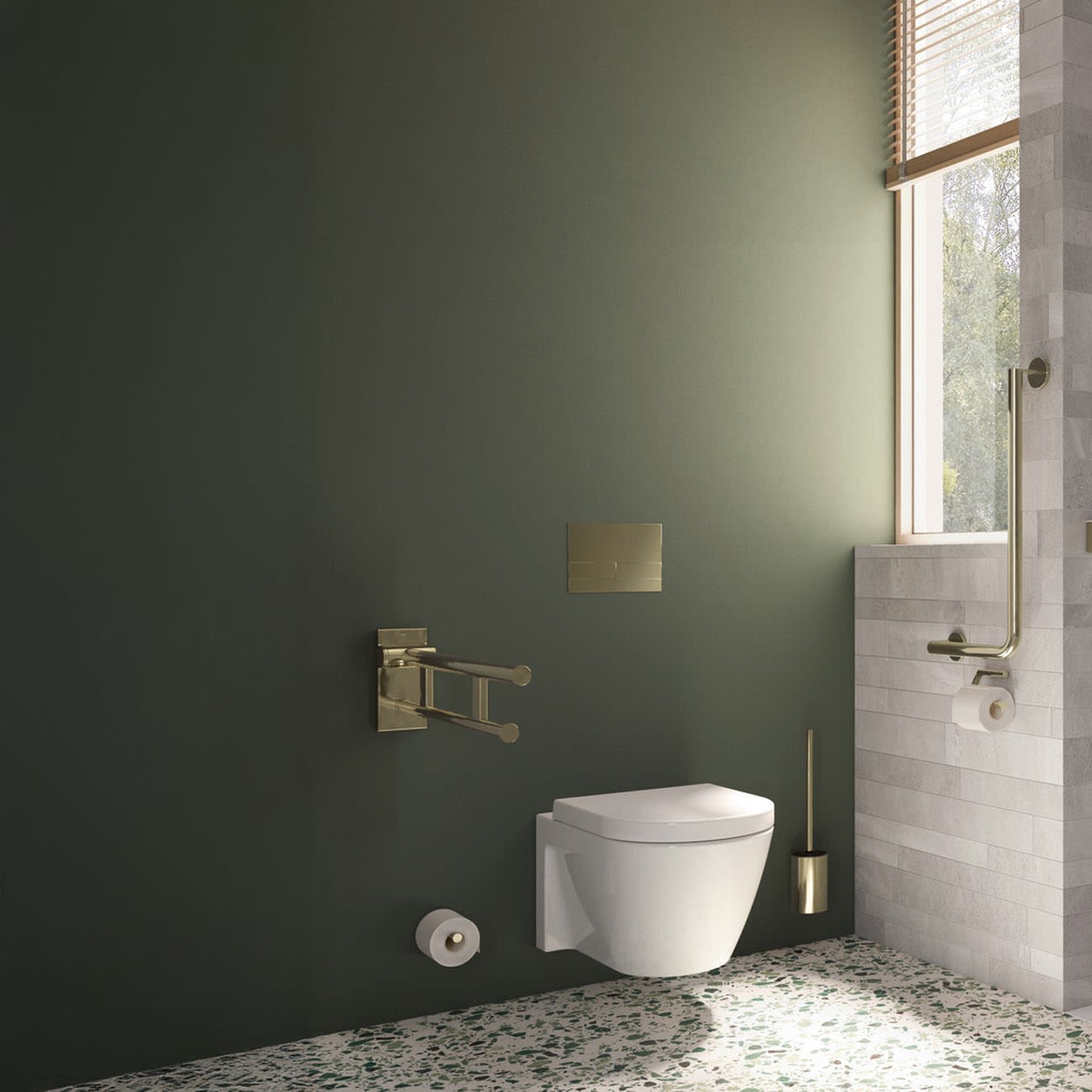 HEWI System 162 Reservepapierhalter, Accessoires, 162.21.30070 CK, messing glänzend